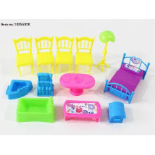 Brinquedos de plástico em miniatura de móveis de casa